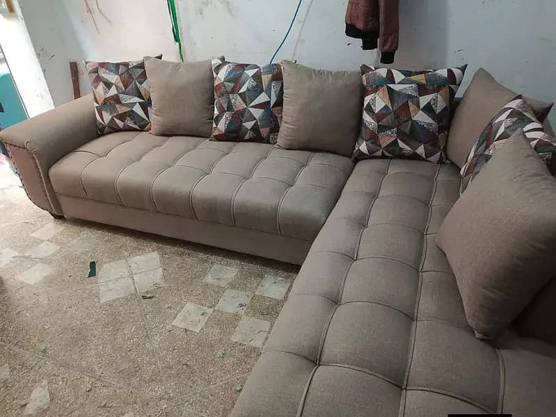 L Shape Sofa/Bubble Corner Sofa/ 5 Seater Sofa/7Seater Sofa/WoodenSof 4