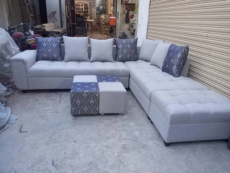 L Shape Sofa/Bubble Corner Sofa/ 5 Seater Sofa/7Seater Sofa/WoodenSof 10