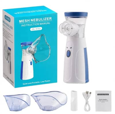 Porrable Mesh Nebulizer JSL-W302 - Battery & USB - Adult & Child Masks