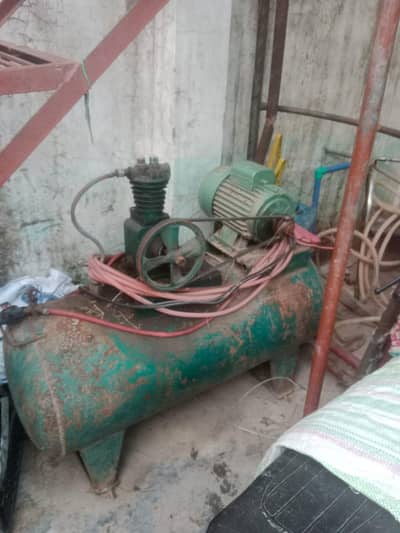 Heavy Duty Air Compressor with Motor (Working Condition)