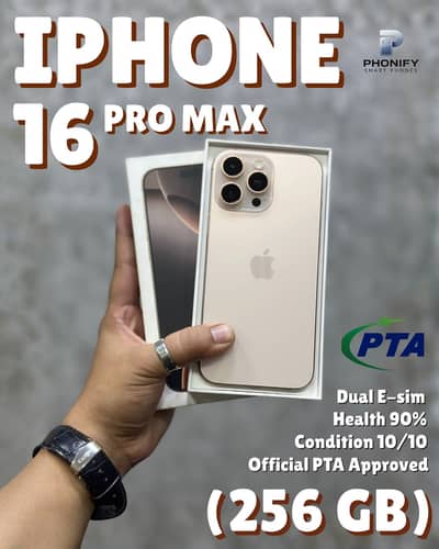 iPhone 16 Pro Max PTA Approved 256GB 90% Health