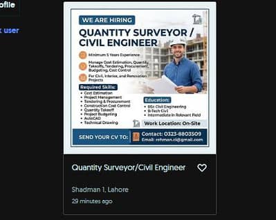 Quantity Surveyor/ Civil Engineer