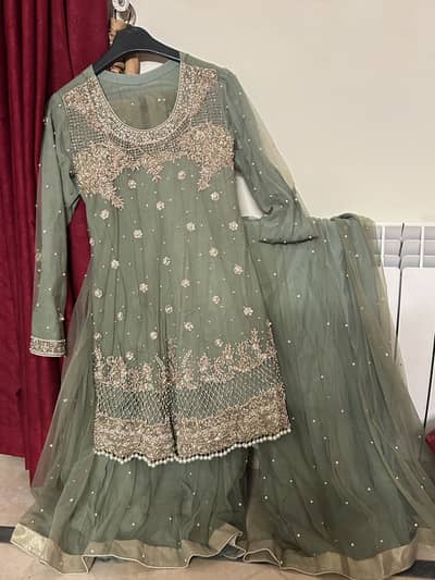 Short shirt angrakha style with plazo