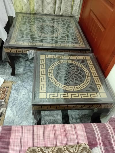 Center Table with two side tables