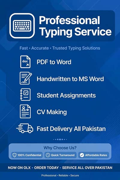 Professional Typing Service - PDF to Word & Documents