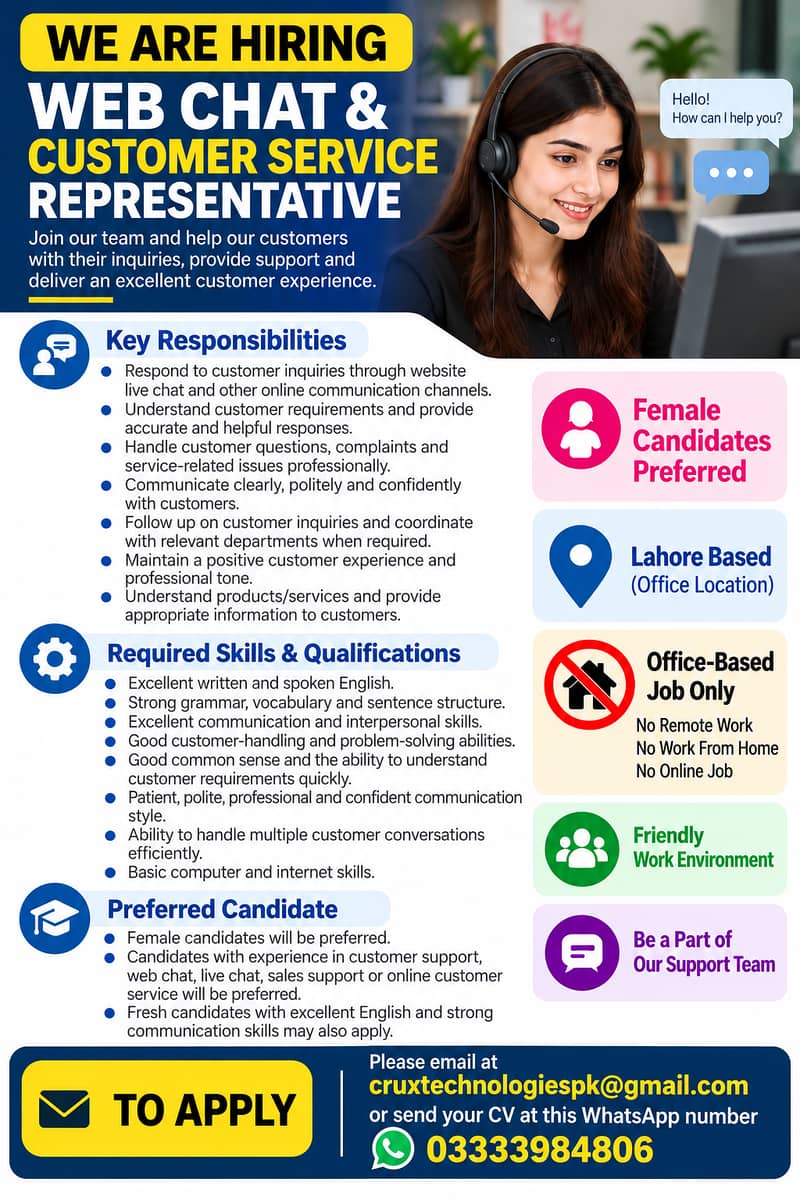 Web Chat & Customer Service Representative 0