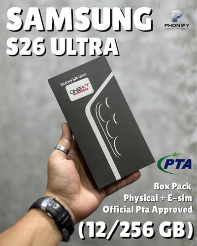 Samsung S26 Ultra 256GB Official PTA Approved Box Pack