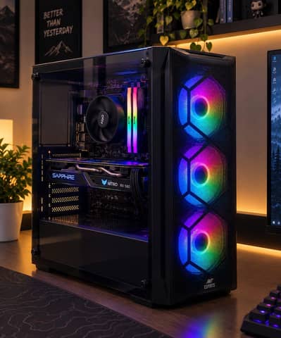 RGB Frozer Gaming Case Core i5 7th Gen Radeon RX 580 8GB Graphic Card