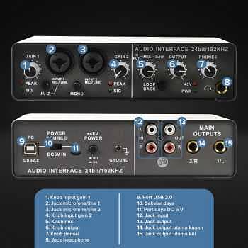 TEYUN Q24 External USB Audio Interface 1