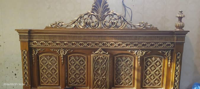 urgent sale King bed Plus mattress 8 inch and dressing table and sofa