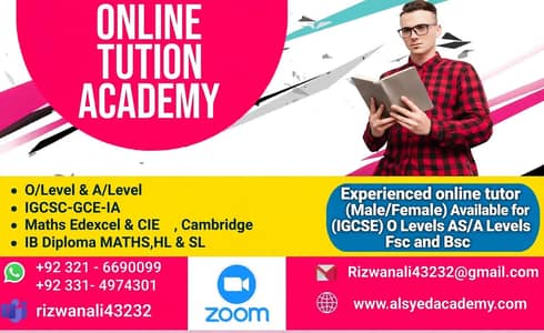 Expert Online Tutor for O/A Levels, IGCSE, IB, FSc & BSc