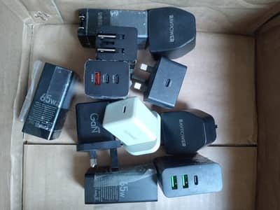 used 65w lot c type chargers (anker/u green/etc