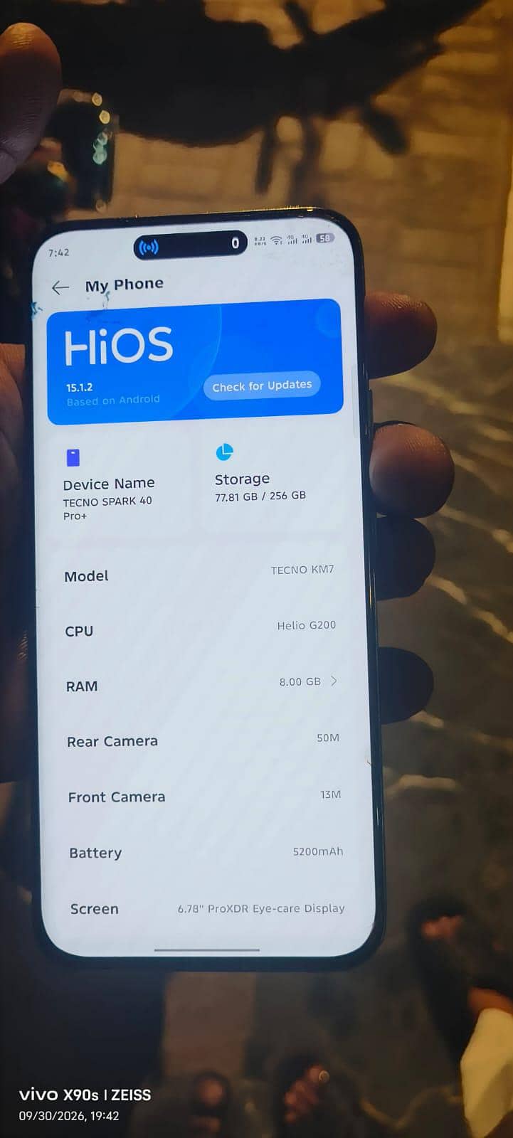 Tecno  Model spark 40pro plus 2
