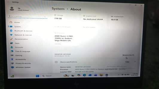 Hp EliteBook 735 G6 Ryzen 5 PRO 16GB 250GB
