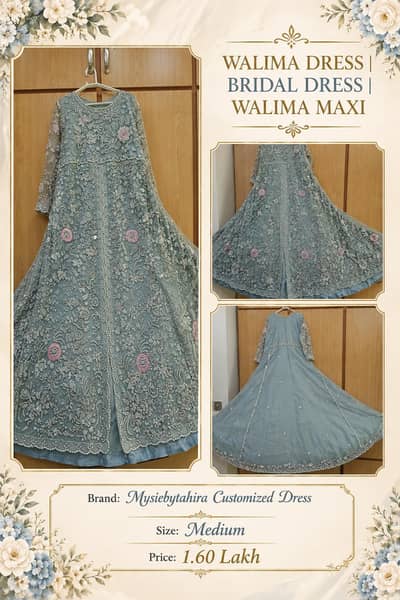 *Bridal Dress | Waliam Dress | Walima Maxi | Nikkah Dress*