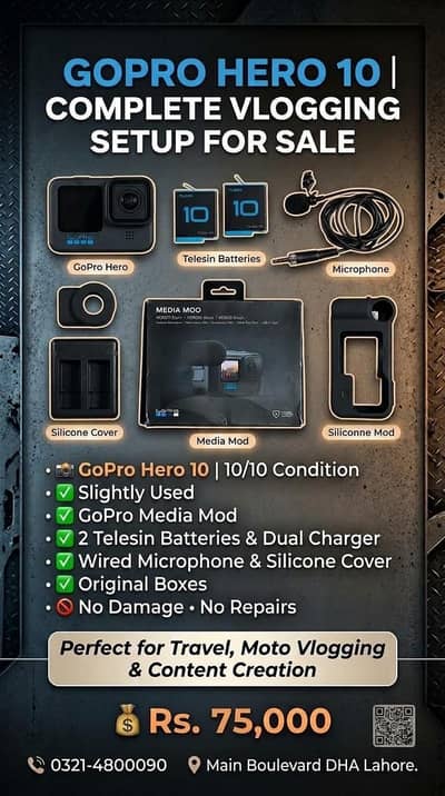 GoPro Hero 10 Boack with Complete Vlogging Setup