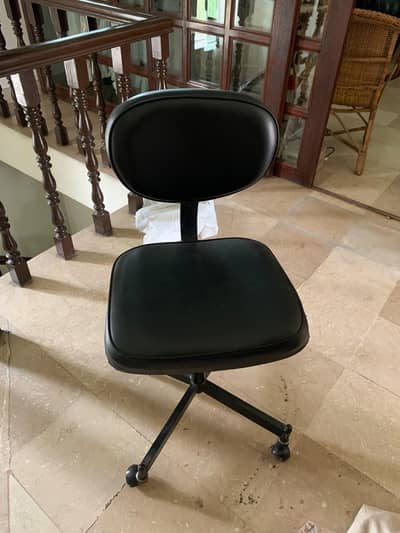 Office Chair / Computer Chair – Black Padded Seat & Back