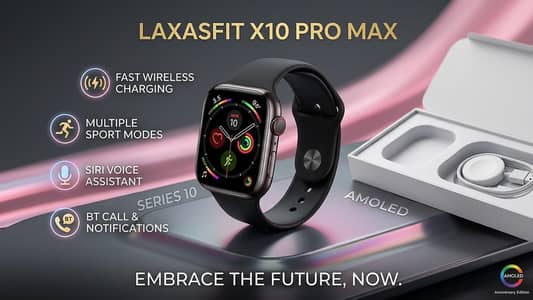 TWO LAXASFIT X10 PRO SMART WATCHES