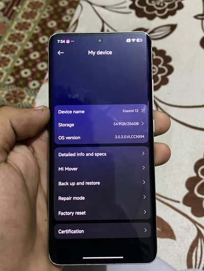 Xiaomi 12  12+4 gb ram / 256 gb storage