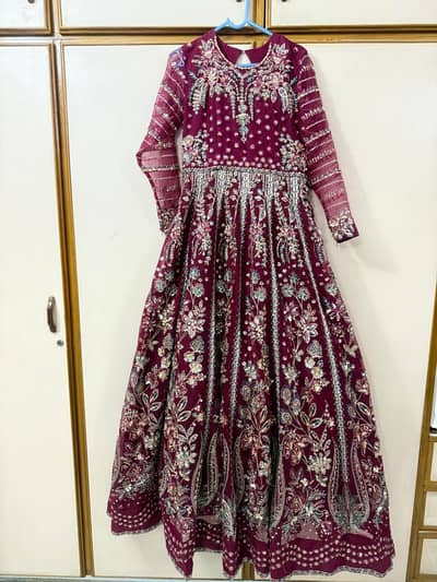 Part wear Frock| Burgundy & Antique Colors|Price Negotiable