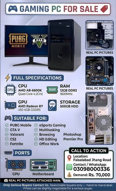GAMING PC FOR SALE