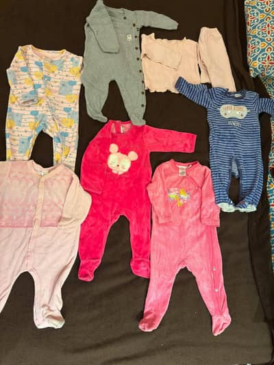 Baby Girl 3-6month winter romper deal of 7