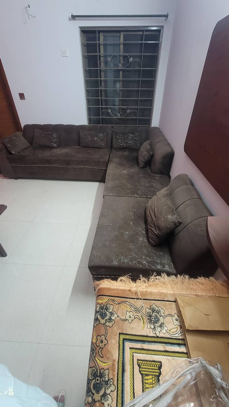 L shape sofa slightly used 2