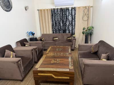 sofa set with 2 tables