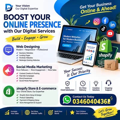 Digital Marketing & Web Development Services | Shopify, Social Media