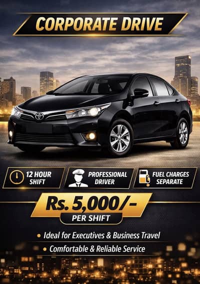 Corporate ride 12 hours shift