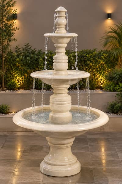 Elegant Virona Marble Water Fountain – Garden & Office