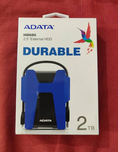 ADATA 2TB External Hard Drive | USB 3.2 | Shock Resistant HD680