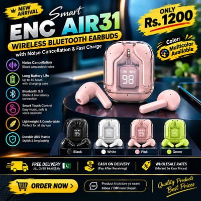 AIR31 ENC WIRELESS BLUETOOTH 5.3 EARBUDS