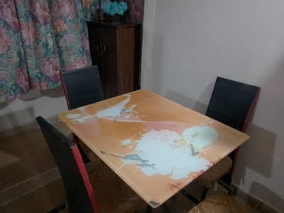 Iron table with 4 chair