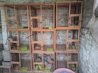 wooden cages