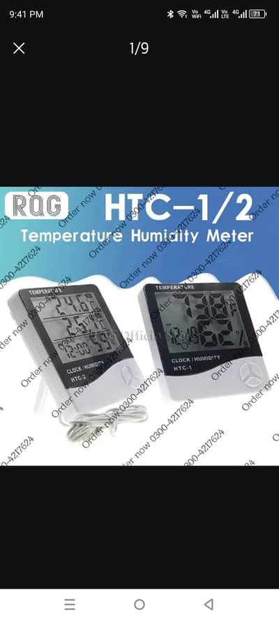 LCD Digital sports Thermometer Temperature Humidity Meter HTC-1 HTC-2