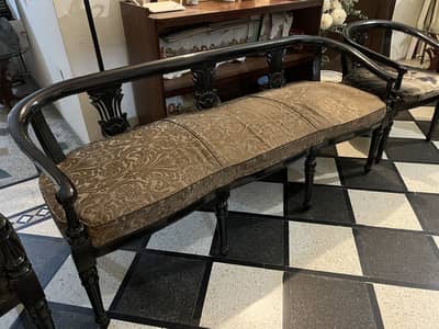 Solid wood 3 + 1 + 1 used sofa for sale