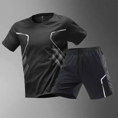 Sports Suit Men's Ice silk Quick Drying Clothing fitness