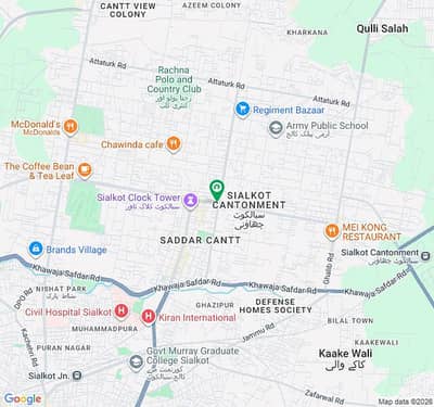 Plot For Sale At Aziz Shaheed Road Cantt Sialkot