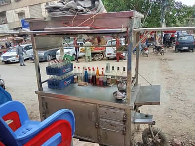 Premium stainless steel stall for fries and limca