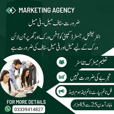 part time, full time, online based job
