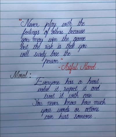 Neat & Clean Professional Handwriting Services (Assignments & Notes)