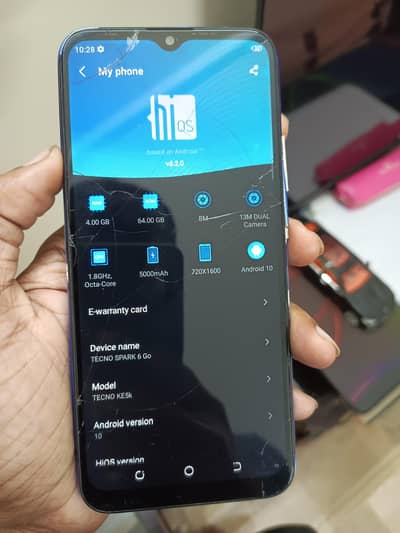 Tecno spark 6 Go available for sale.