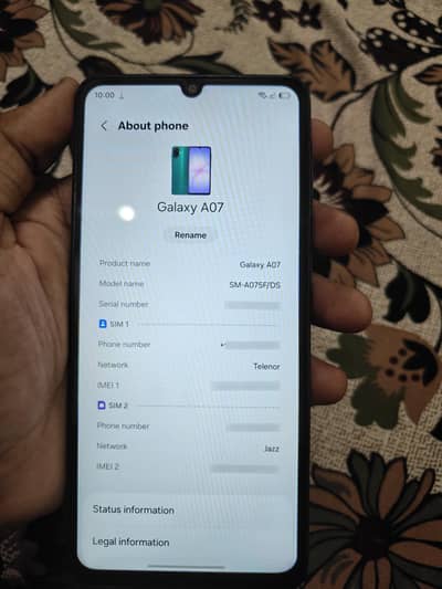 Samsung A07 10/10 new phone