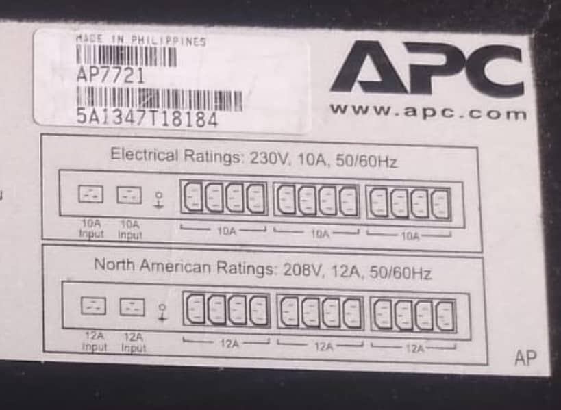 APC PDU AUTOMATIC TRANSFER SWITCH 5