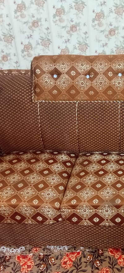 Brown golden sofa set