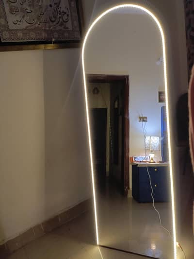 A long length standing Light mirror