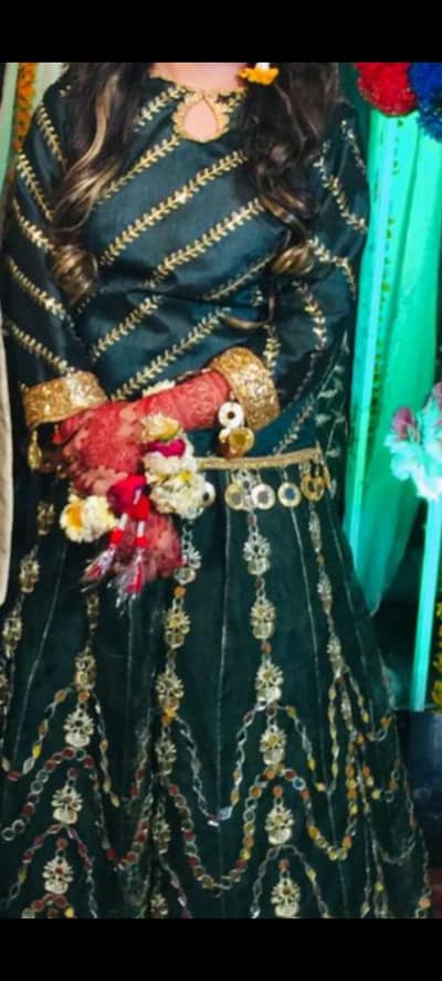 green lehnga