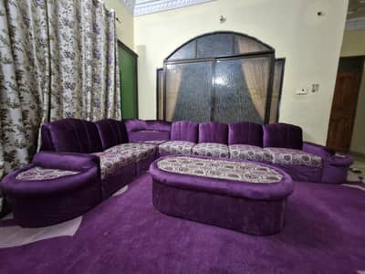 L Shape , separate 6 seats with centre and side tables.