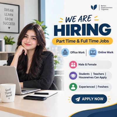 Title: Office & Home-Based Staff Required – Lahore